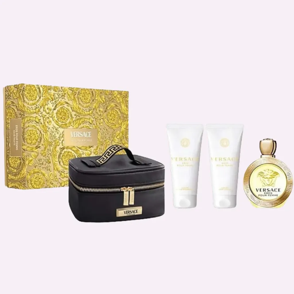 ESTUCHE VERSACE EROS EDP / D 4 PZAS SG + BL + 5ML + BOLSO 