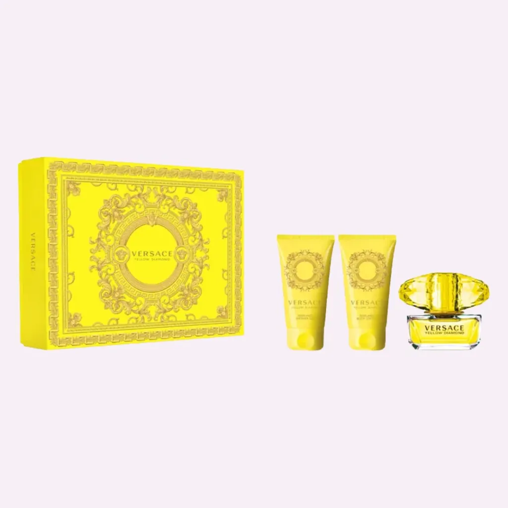 ESTUCHE VERSACE YELLOW DIAMOND EDT / D 3 PZS 1.7 OZ + SG + BL 