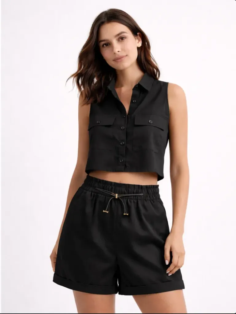 SET DE SHORT Y TOP SAFARI