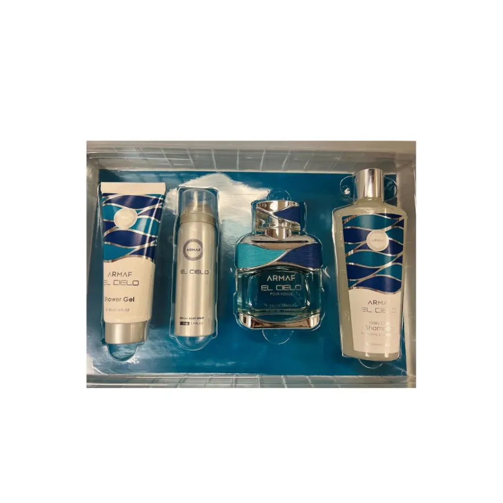 ESTUCHE ARMAF EL CIELO EDP de Parfum Spray + Body Spray + Shower Gel + Shampoo 